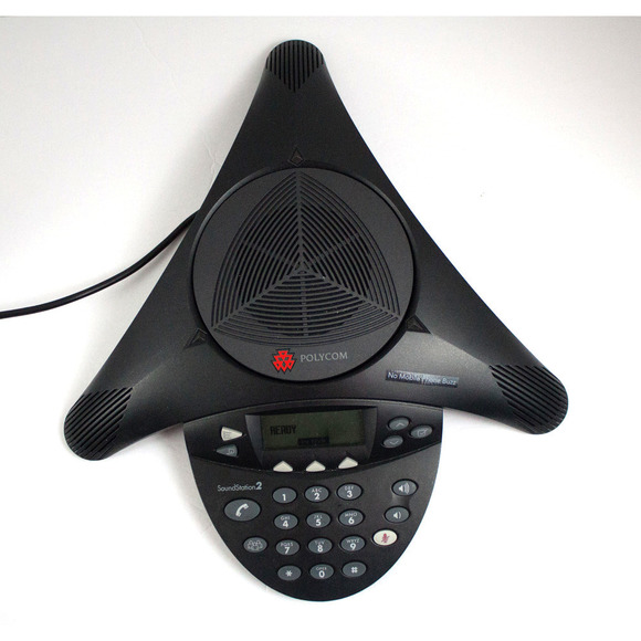 Polycom SoundStation 2 Conference Phone 2201-16200-601 With Plug - Picture 2 of 9